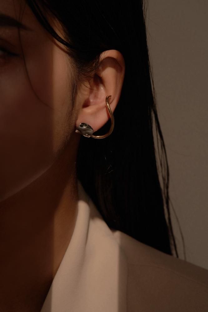 【Dioscuri Silver&Gold】<br>バイカラーカフピアス