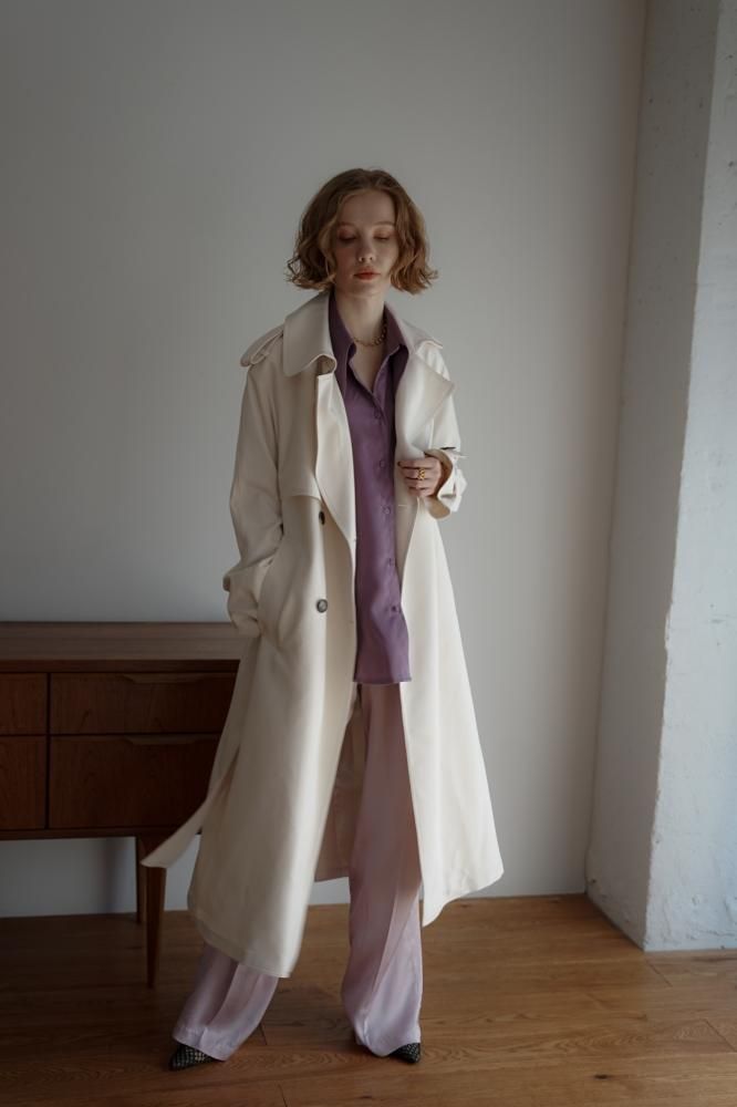 Long Trench Coat<br>[WHITE][S/M]