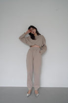 Rough Style Sweat Set up[/BEIGE/GREEN]*