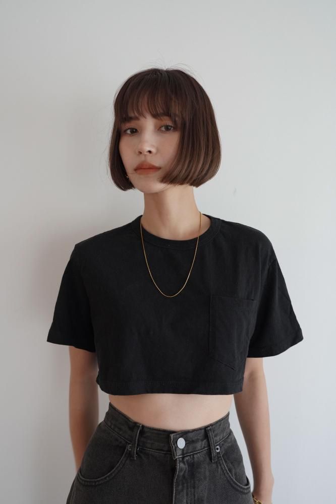 Short Length T-shirt<br>[WHITE/BLACK/KHAKI][S/M]*