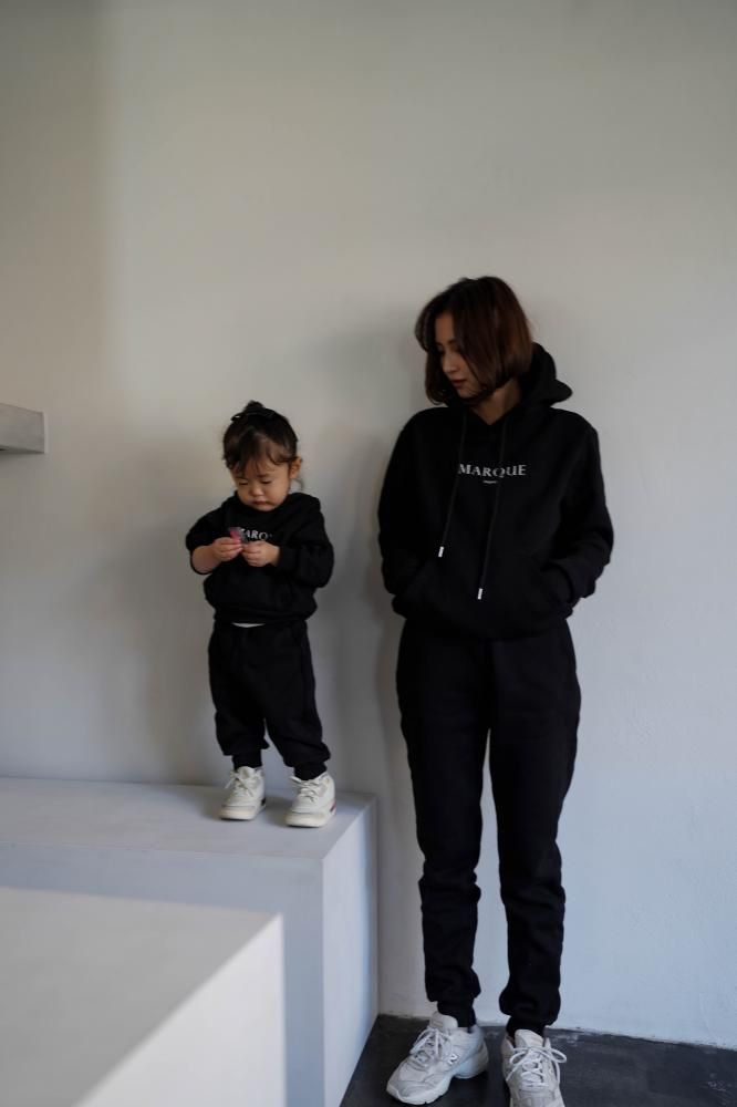 Unisex Sweat Pullover Set up<br>[BLACK/WHITE][S/L]
