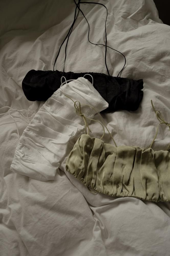 Gather Bustier<br>[WHITE/BLACK/KHAKI]