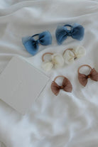 Organdy Hair Band 2set<br>[ブルー/ブラウン/ホワイト]