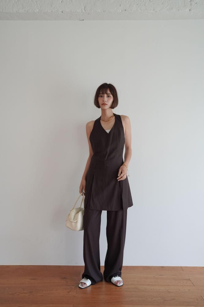 halter Tops & Straight Pants Set Up<br>[BROWN][S/M]