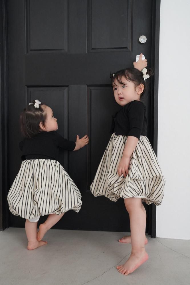 MARQUE Baby<br>Stripe Balloon Baby One-piece Set<br>[80cm/100cm]