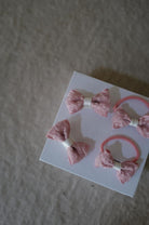 Pink Ribbon Accessory 2set<br>[クリップ/ゴム]