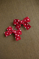 Heart Ribbon Hair Clip 2set<br>[クリップ]