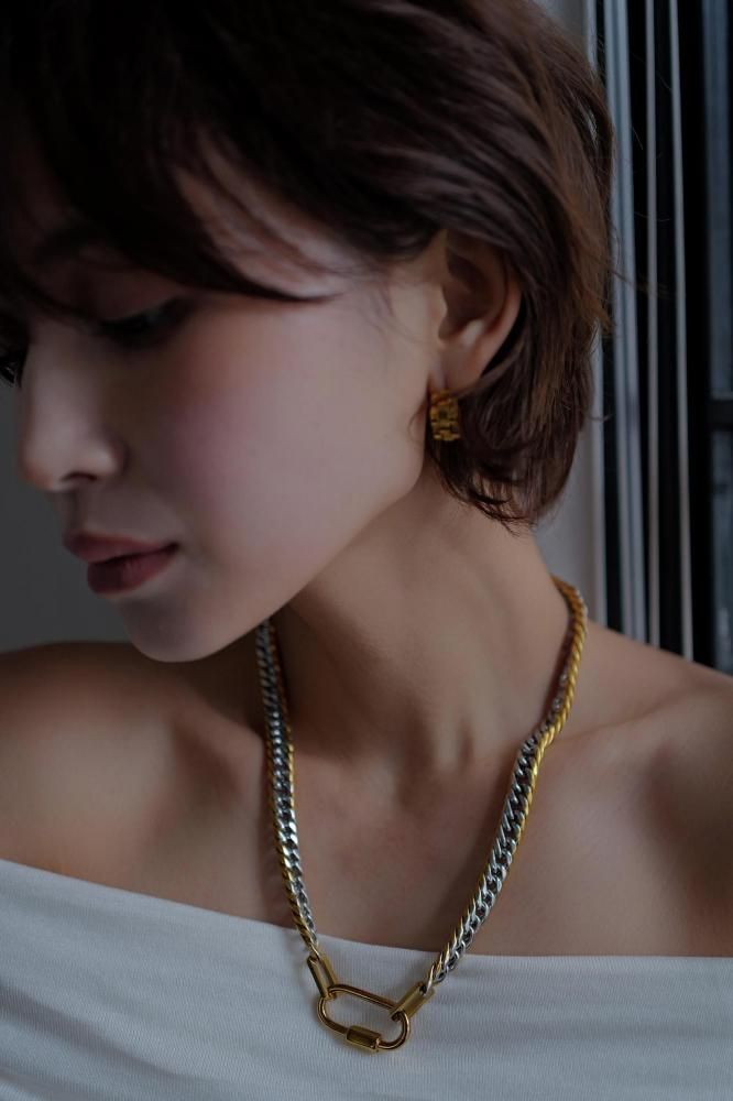 【Dioscuri Silver&Gold】[stainless316L]<br>バイカラーネックレス