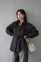Natural Stripe Shirt[BROWN/BLACK]