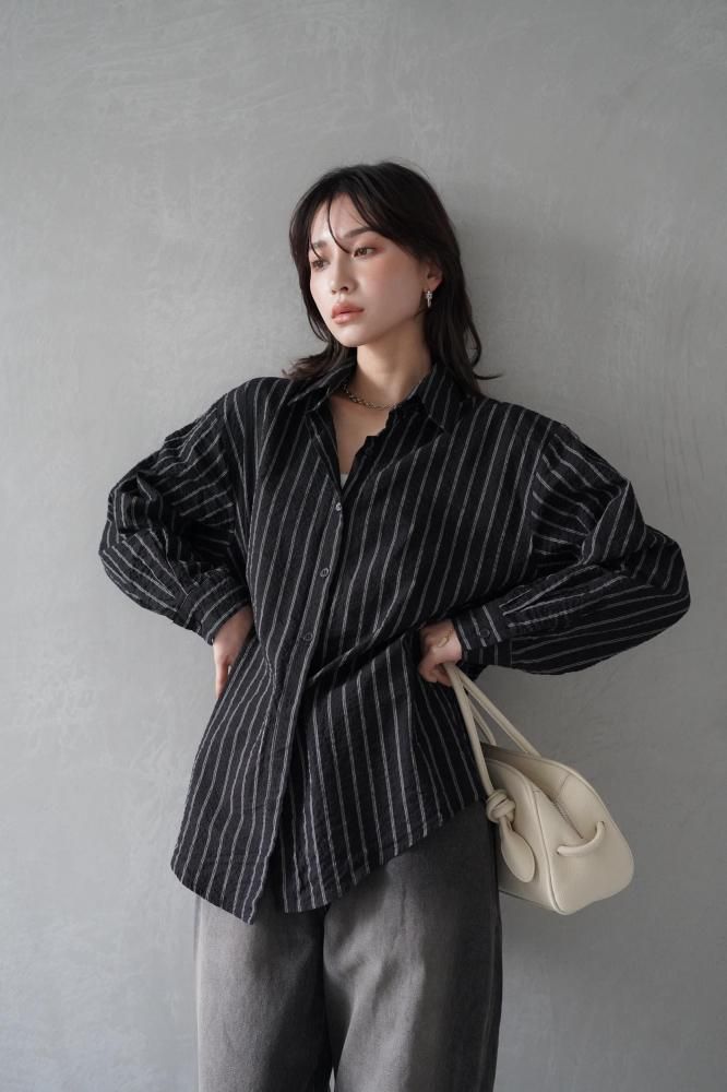 Natural Stripe Shirt[BROWN/BLACK]