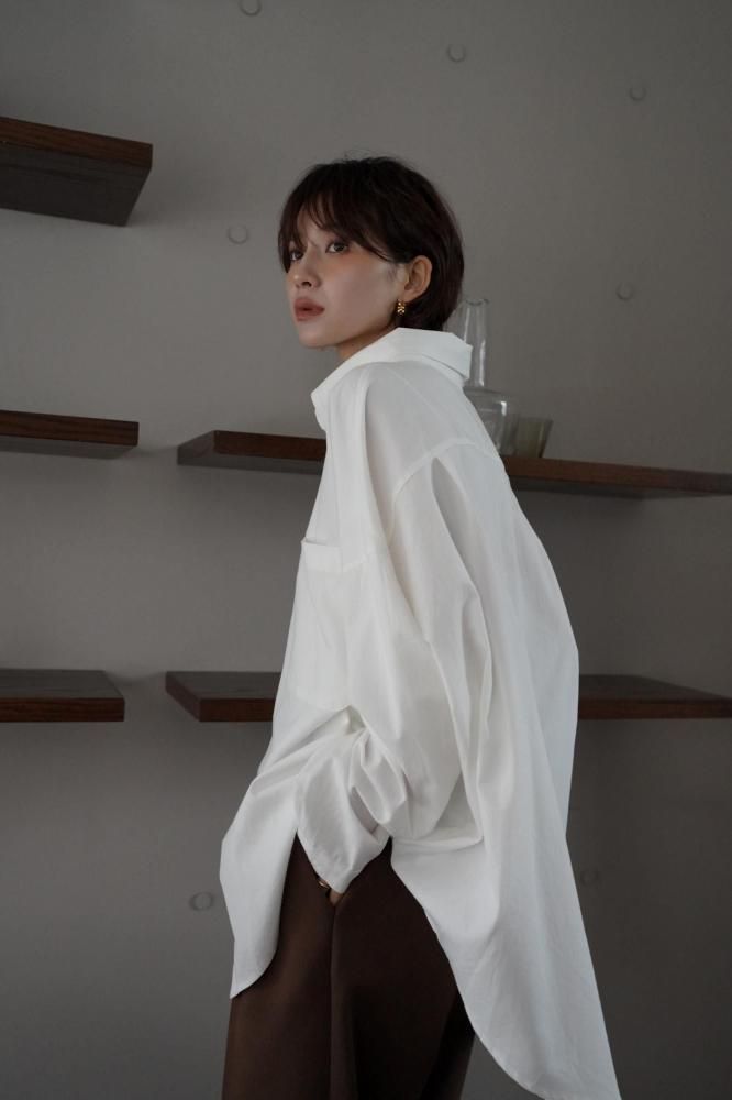 Over Size Shirt[WHITE/BLUE]