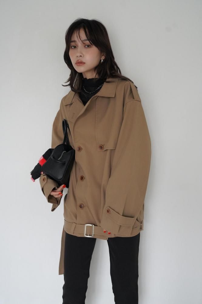 Short Trench Coat<br>[BEIGE]